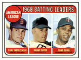 1969 Topps Baseball #001 A.L. Batting Leaders Yastrzemski NR-MT 519921