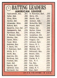 1969 Topps Baseball #001 A.L. Batting Leaders Yastrzemski NR-MT 519921