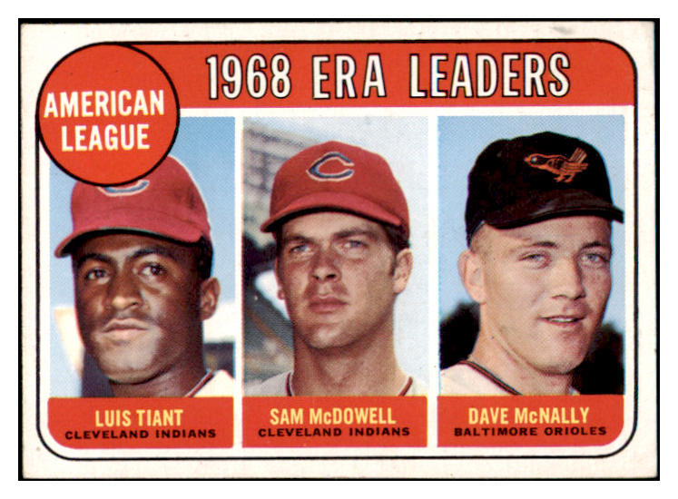 1969 Topps Baseball #007 A.L. ERA Leaders Luis Tiant EX-MT 519930