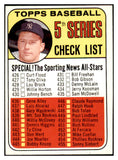 1969 Topps Baseball #412 Checklist 5 Mickey Mantle NR-MT 519936