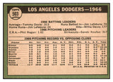 1967 Topps Baseball #503 Los Angeles Dodgers Team EX 519947