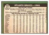 1967 Topps Baseball #477 Atlanta Braves Team EX 519948