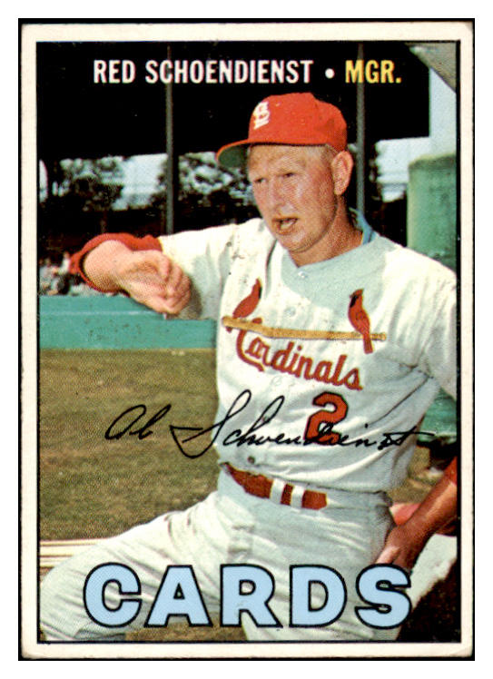 1967 Topps Baseball #512 Red Schoendienst Cardinals VG-EX 519954