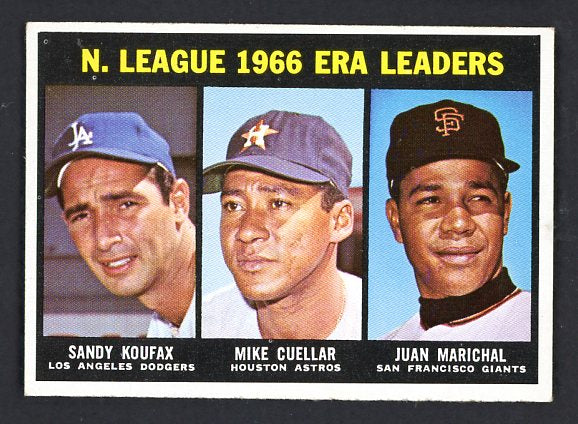 1967 Topps Baseball #234 N.L. ERA Leaders Sandy Koufax EX+/EX-MT 519964