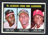 1967 Topps Baseball #242 N.L. RBI Leaders Aaron Clemente EX-MT 519972