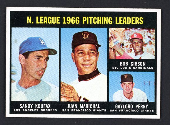 1967 Topps Baseball #236 N.L. Win Leaders Sandy Koufax EX-MT 519976