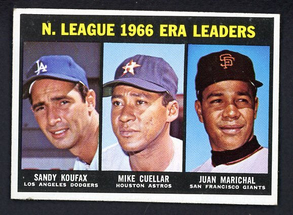 1967 Topps Baseball #234 N.L. ERA Leaders Sandy Koufax VG-EX 519977