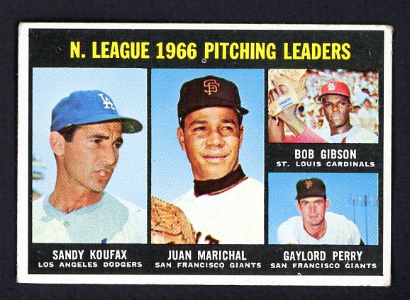 1967 Topps Baseball #234 N.L. ERA Leaders Sandy Koufax VG-EX 519977