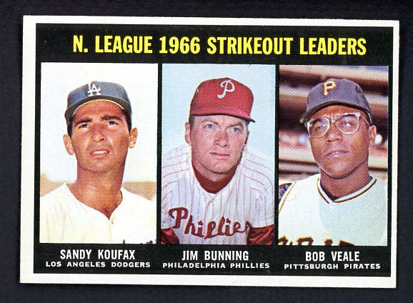 1967 Topps Baseball #238 N.L. Strike Out Leaders Sandy Koufax NR-MT 519983