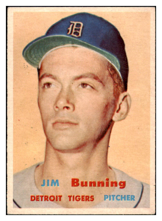 1957 Topps Baseball #338 Jim Bunning Tigers EX+/EX-MT 519988