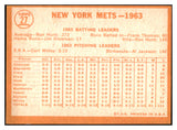 1964 Topps Baseball #027 New York Mets Team EX-MT 519997