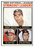 1964 Topps Baseball #005 N.L. Strike Out Leaders Sandy Koufax EX-MT 520000