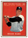 1961 Topps Baseball #478 Roger Maris MVP Yankees GD-VG 520004