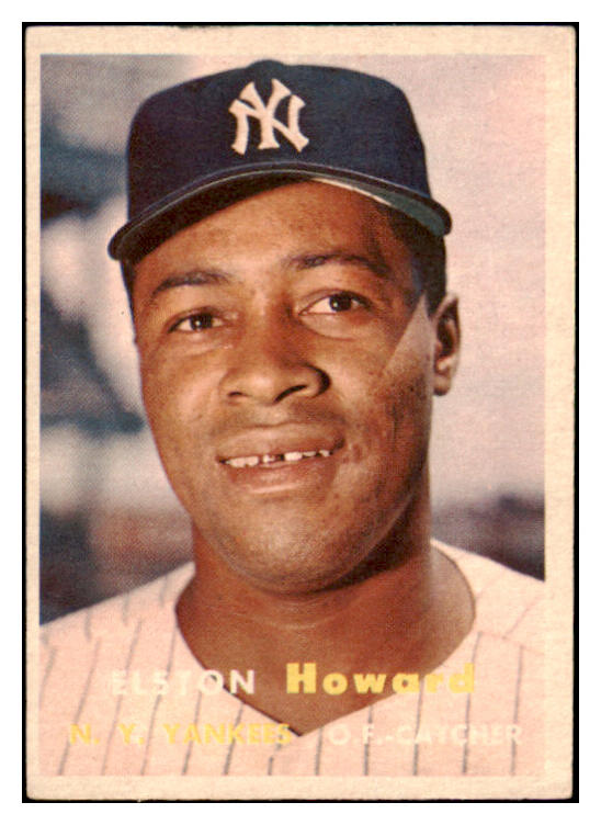 1957 Topps Baseball #082 Elston Howard Yankees EX+/EX-MT 520009