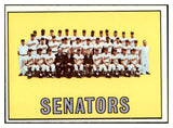 1967 Topps Baseball #437 Washington Senators Team EX-MT 520015