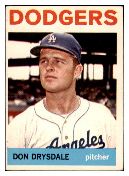 1964 Topps Baseball #120 Don Drysdale Dodgers EX 520038