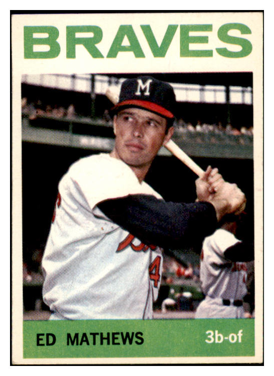 1964 Topps Baseball #035 Eddie Mathews Braves EX+/EX-MT 520045