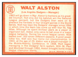 1964 Topps Baseball #101 Walt Alston Dodgers EX 520048