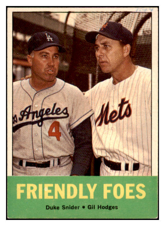 1963 Topps Baseball #068 Duke Snider Gil Hodges GD-VG 520076