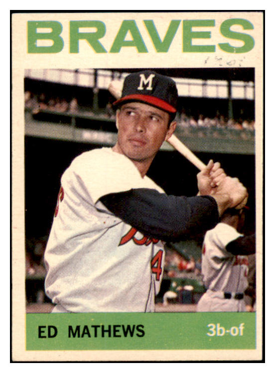 1964 Topps Baseball #035 Eddie Mathews Braves GD-VG 520077