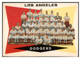 1960 Topps Baseball #018 Los Angeles Dodgers Team EX 520079