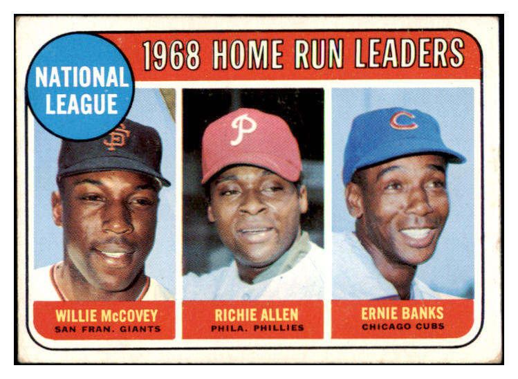 1969 Topps Baseball #006 N.L. Home Run Leaders Ernie Banks VG-EX 520086