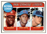 1969 Topps Baseball #012 N.L. Strike Out Leaders Bob Gibson EX-MT 520098