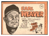 1969 Topps Baseball #516 Earl Weaver Orioles VG-EX 520103