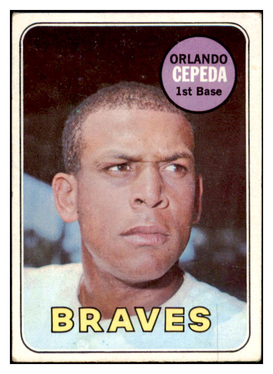 1969 Topps Baseball #385 Orlando Cepeda Braves VG-EX 520124