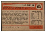 1954 Bowman Baseball #180 Joe Tipton Senators EX-MT 520133