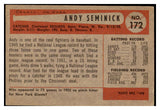 1954 Bowman Baseball #172 Andy Seminick Reds EX-MT 520134