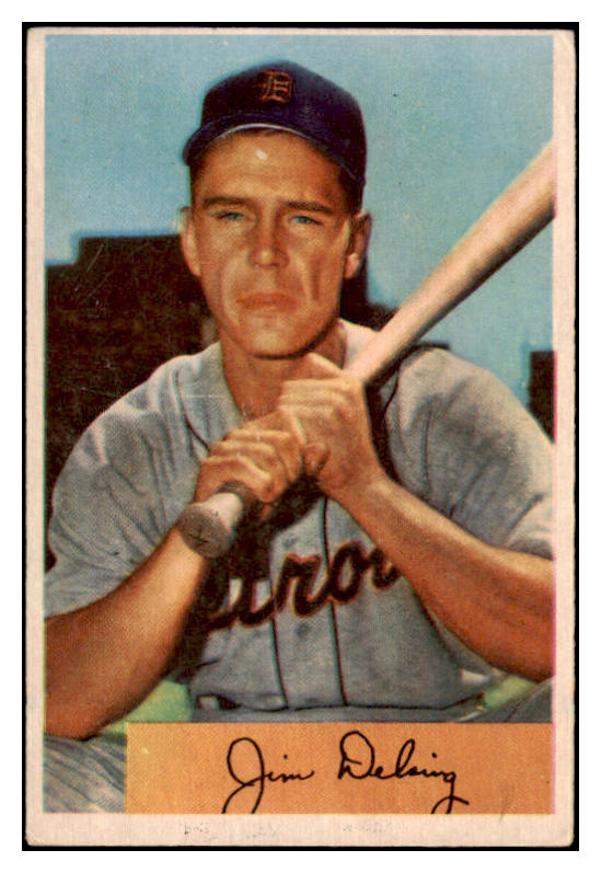 1954 Bowman Baseball #055 Jim Delsing Tigers EX-MT 520135