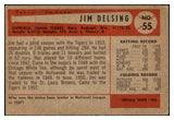 1954 Bowman Baseball #055 Jim Delsing Tigers EX-MT 520135