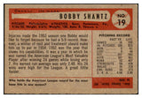 1954 Bowman Baseball #019 Bobby Shantz A's EX-MT 520139