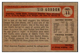 1954 Bowman Baseball #011 Sid Gordon Pirates EX-MT 520140