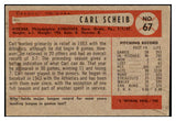 1954 Bowman Baseball #067 Carl Scheib A's EX-MT 520149