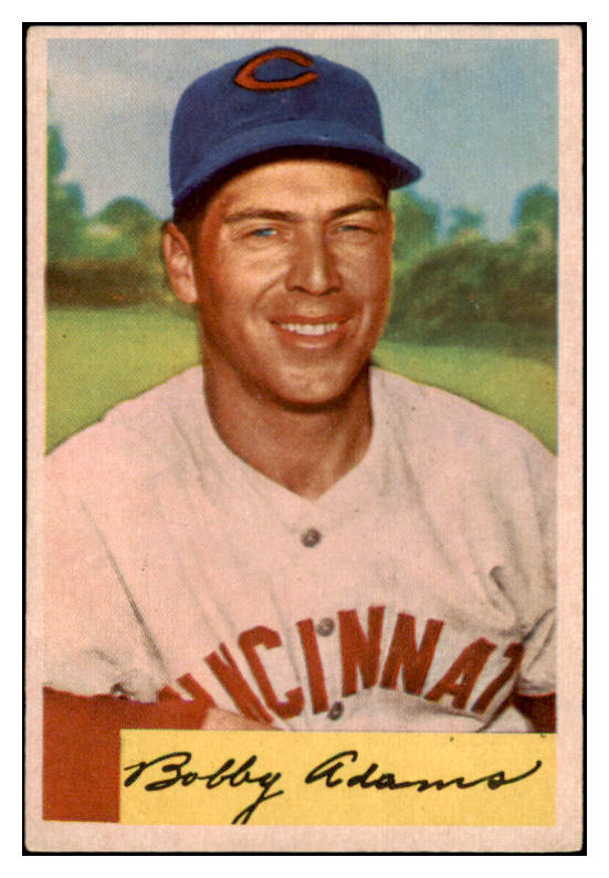 1954 Bowman Baseball #108 Bobby Adams Reds EX-MT 520161