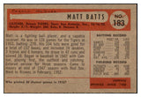 1954 Bowman Baseball #183 Matt Batts Tigers EX-MT 520171