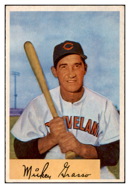 1954 Bowman Baseball #184 Mickey Grasso Indians EX-MT 520172