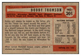 1954 Bowman Baseball #201 Bobby Thomson Braves EX-MT 520174