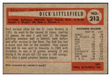 1954 Bowman Baseball #213 Dick Littlefield Orioles EX-MT 520178