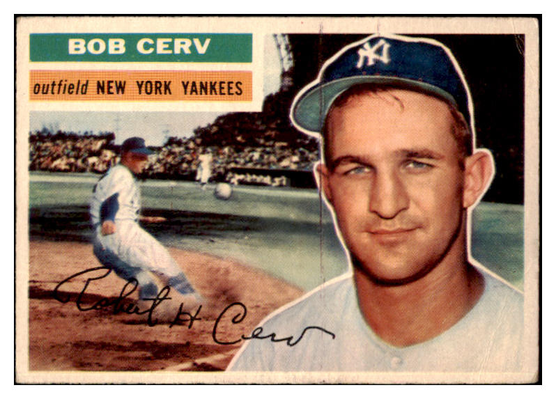 1956 Topps Baseball #288 Bob Cerv Yankees VG 520181