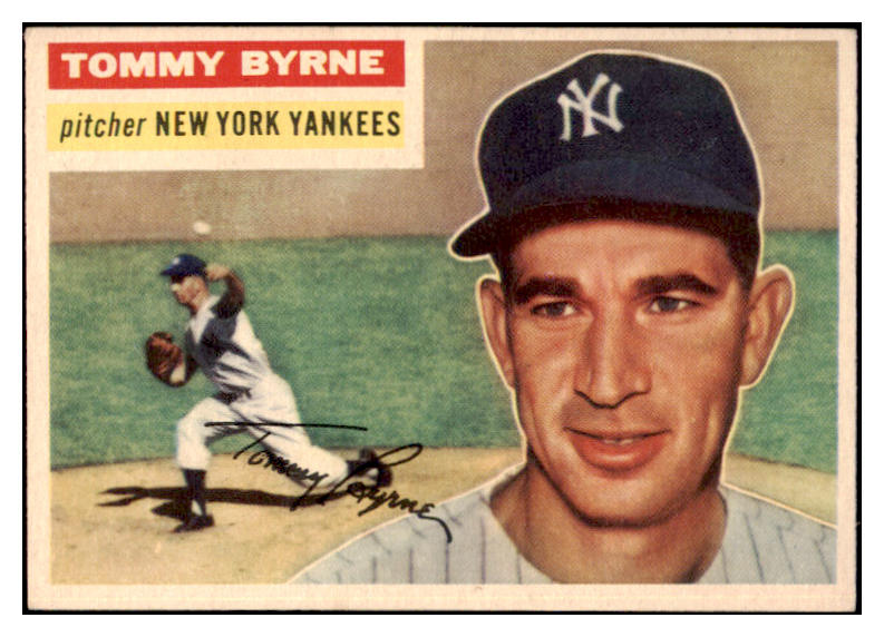 1956 Topps Baseball #215 Tommy Byrne Yankees EX-MT 520191