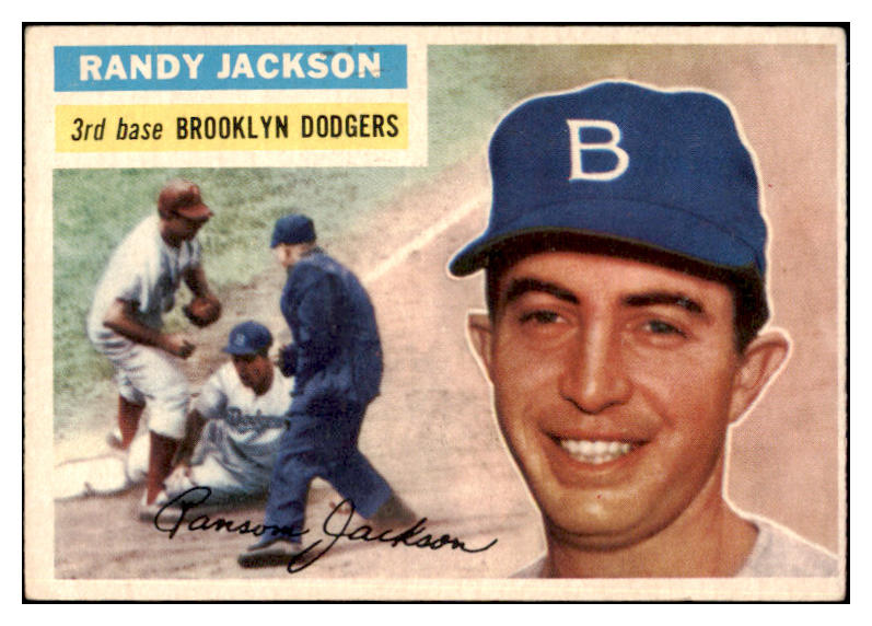 1956 Topps Baseball #223 Randy Jackson Dodgers EX-MT 520192