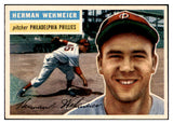 1956 Topps Baseball #078 Herm Wehmeier Phillies EX-MT White 520197