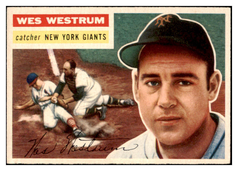 1956 Topps Baseball #156 Wes Westrum Giants EX-MT Gray 520200