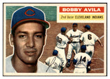 1956 Topps Baseball #132 Bobby Avila Indians EX-MT Gray 520202