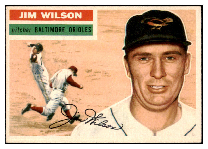 1956 Topps Baseball #171 Jim Wilson Orioles EX-MT Gray 520205