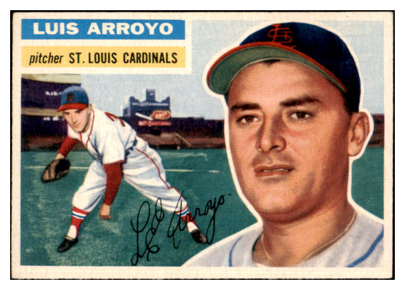 1956 Topps Baseball #064 Luis Arroyo Cardinals EX-MT White 520206