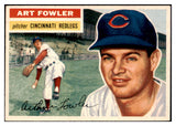 1956 Topps Baseball #047 Art Fowler Reds EX-MT White 520207